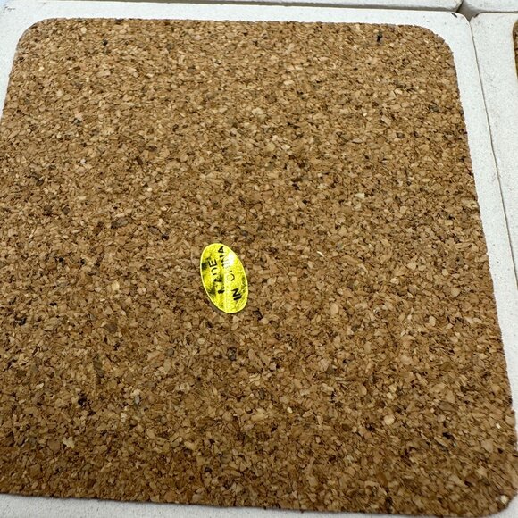 Set Of 4 Vintage Ceramic Tile Coasters With Candy Cane & Peppermint Design - Picture 4 of 4